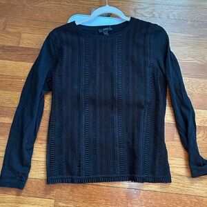 J. Crew black women’s shirt with lace front detail. NWT